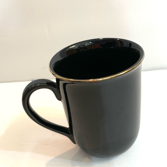 Otagiri Japan Papillon Black Porcelain Coffee Cup Mug Gold Leaf Butterfly - Picture 5 of 5